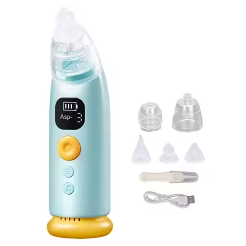 9th Gear Suction Power Baby Nasal Aspirator 8 Songs Retractable Suction Electric Nasal Aspirator Low