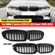 2ชิ้นแต่งรถกระจังหน้าสำหรับ BMW กลาง3ชุด G20 G21 2018-2020 ABS ตะแกรงกันชนด้านหน้าพลาสติก ABS แท่งแน