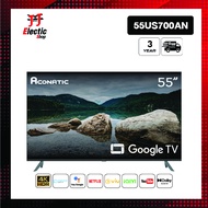 Aconatic ทีวี 55 นิ้ว 4K HDR Google TV รุ่น 55US700AN ระบบปฏิบัติการ Google/Netflix & Youtube, MEMC 