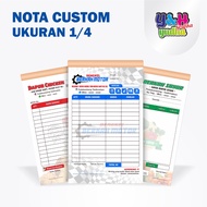 Print Custom Notes 1/ 4 1-3 Ply Free Design Free Logo bebas Your Own Name Y&H YUDHA GRAPHICA