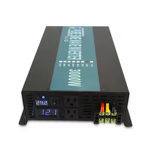 Pure Sine Wave Inverter 3000W Solar Panel Generator Power Supply Voltage Converter 12V/24V/48VDC to