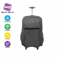 Bag2u Yagri Trolley Laptop Backpack detectable Trolley Big Capacity 2 Wheels Business Travel School 