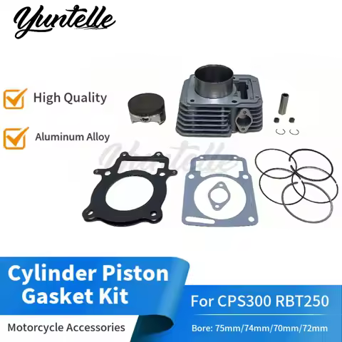 75mm 74mm Bore Cylinder Block Piston Ring Gasket Kit For Zongshen CPS300 RBT250 CPS250 Italika Vortx