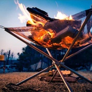 Portable Fire Stand Camping Equipment Purple Fire Stand/ for Camping Hiking Equipment/ Climbing Equi
