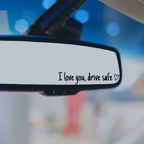 4pcs/set “I love you, drive safe "car rearview mirror sticker! Car Stickers and Stickers - Mirror De