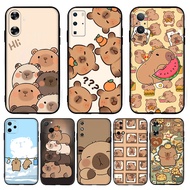 for Huawei Nova 2i 2 Lite 3 3i 4E 5i 5T 7 10 SE 8i Y61 Cute Cartoon Anime Capybara Soft black TPU si
