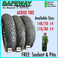 SAFEWAY TIRE 14", FOR AEROX/TUBELESS TIRE (FREE SEALANT & PITO)