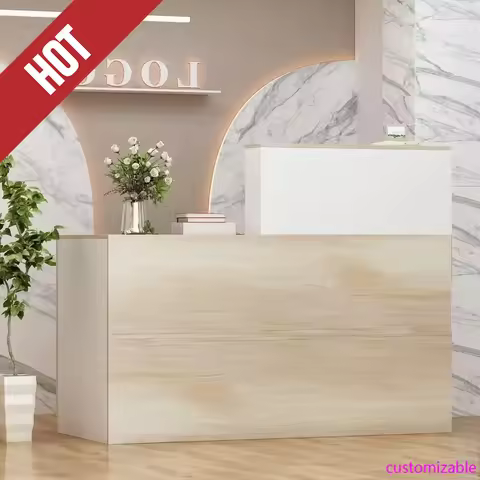 2025 Hot Reception Desk Retail Counter With Lockable Drawer & Shelves, Front Desk Reception Table Fo