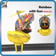 Premium Quality Duck Helmet with Gun Necklace Sunglasses Adhesive Double Tape Itik Helmet Itik Motor