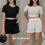 Rue Textured Set - White / Black [ EUN STUDIO]