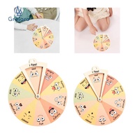 [Gralara] Wooden Kids Emotion Wheel Learn Emotion Through Play Interactive Preschoolers Portable Emo