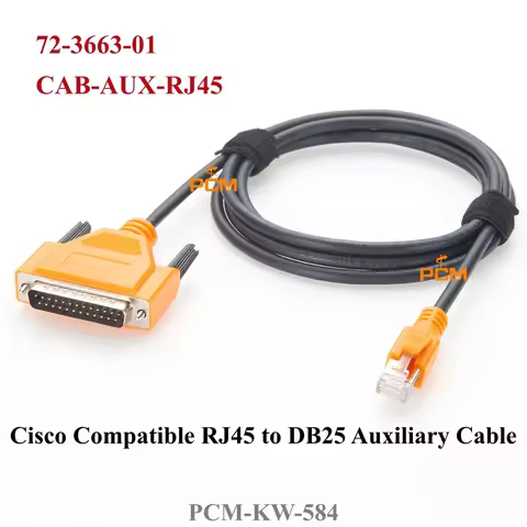 Cisco Compatible Auxiliary Serial Networking Cable AUX Port RJ45 Male to DB25 Male CAB-AUX-RJ45 72-3