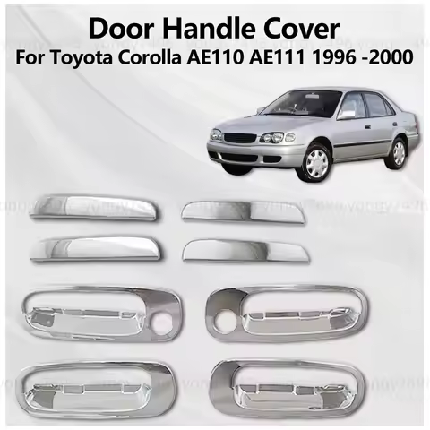 For Toyota Corolla AE110 AE111 1996 - 2000 Chrome Silver Door Handle Bowl Cover Stickers Exterior Ca