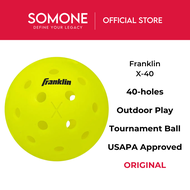 Franklin X-40 Outdoor Pickleball | Original X-Logo | 40 Holes | Bulk Buy Free SOMONE S-40 Pickleball