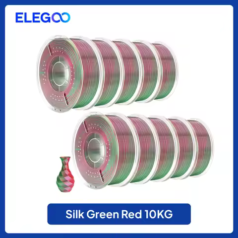 ELEGOO 5KG/10KG 1.75mm Silk PLA Filament,3D Printer Filament 1kg Gold Silver Fits for Most FDM 3D Pr
