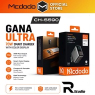 1Yr Warranty】 MCDODO CH 5590 Gana Ultra 70W Supports SFC 3.0 Smart Charger with Color Display Smart 