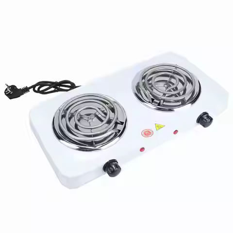 Electric Double Burner Hot Plate Countertop Stove Heating Plate Dual Cooking Zone Buffet Outdoor Kit