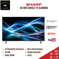 SHARP AQUOS 50 / 55 / 65 / 75 Inch 4K UHD GOOGLE TV 4TC50HJ6000X 4TC55HJ6000X 4TC65HJ6000X 4TC75HJ60