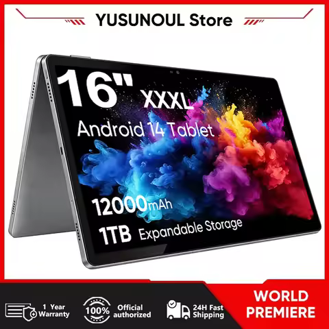 Super Large 16 Inch Pro Tablet Android 14 Tablet Helio G99 Octa-Core 8GB+256GB 1TB TF Expandable 108