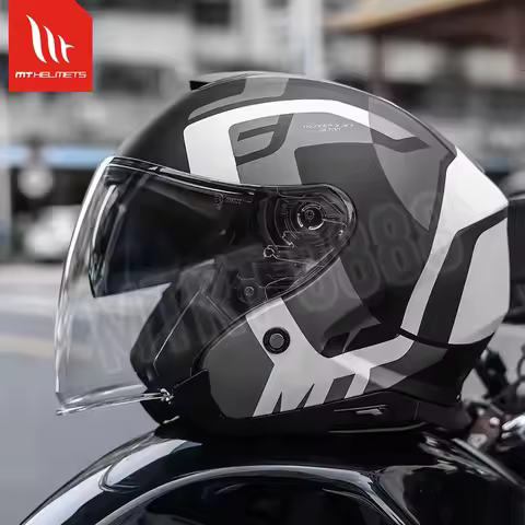 Original DOT ECE MT 3/4 Open Face Helmet MT Capacete Motorcycle Helmet THUNDER 3 JET Scooter Bike Ha
