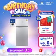 [พร้อมส่ง] Worldtech ตู้เย็น 2 ประตู 4 คิว ความจุ 112 ลิตร รุ่น WT-MRF112 ประหยัดไฟเบอร์ 5 3 ดาว