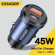 Essager Car Charger 30W 45W USB A + USB Type C PD 20W/ 30W iphone, 45W Samsung PPS