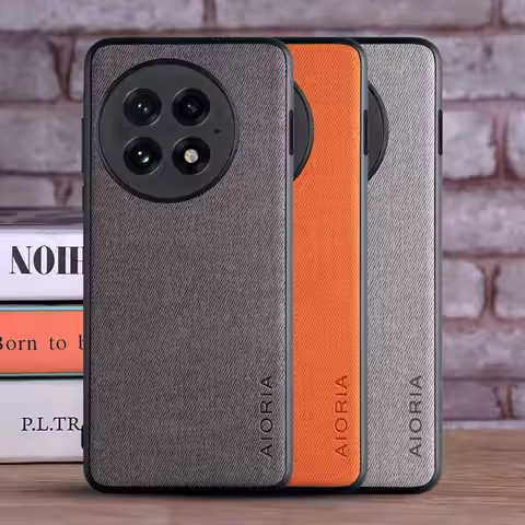 Case for Oneplus 13 13R coque Luxury textile Leather skin soft TPU hard phone cover for Oneplus 13 c