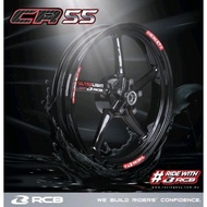 RCB racing boy cr55 carbon rim Yamaha y15zr racing boy ARRC Cub Prix rim glossy black black. Lightni