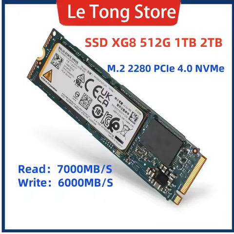 Original For KIOXIA XG8 512G 1T 2TB M.2 Interface 2280 NVME Protocol Pcie4.0 Desktop Laptop SSD supp