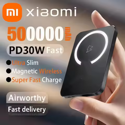 Xiaomi Magnetic 50000mAh Large Capacity Power Bank Magsafe 120W Wireless Fast Charger Portable Batte