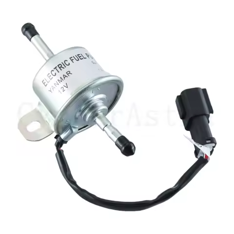 129612-52100 Electric Fuel Pump with Black Plug 129322-77401 485510011 AM876266 for Yanmar 3TNV88 4T
