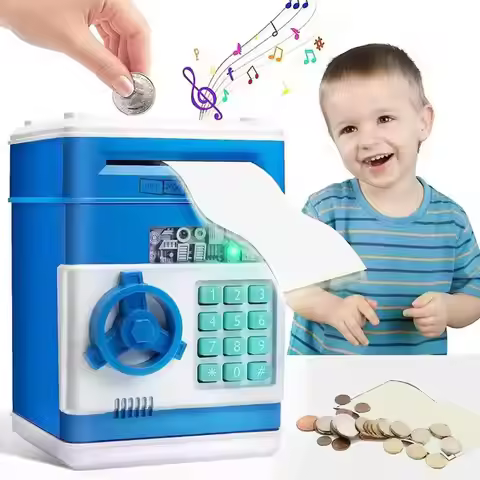 Children's mini piggy bank, multifunctional password with box piggy storage bank New retrieval, and 