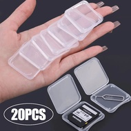 1-20PCS TF/SD Memory Cards SIM Card Pin Protector Transparent Storage Box Case Anti Lost Dustproof Clear Protection Boxes