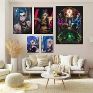 Arcane Jinx Lols Poster  Fancy Wall Sticker for Living Room Bar Vintage Decorative Painting