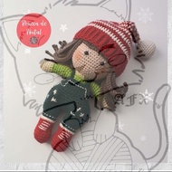 [PDF] Natalina Cute Christmast Crochet Pattern Craft Yarn PDF Portuguese