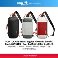 TOMTOC G49 Travel Bag for Nintendo Switch 2 - Black/Grey/Red