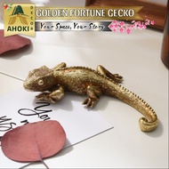 Golden Fortune Gecko Decoration Golden Gecko Symbol Lucky Gecko Wall Decoration Door Table