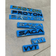 Emblem proton saga vvt flx black matte chrome logo proton