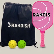 Pickleball Paddle with 16mm Core, 1 Paddle, 2 Balls & Drawstring Bag Set Bet Paddle Pickleball 16mm 