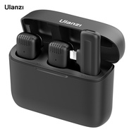 Ulanzi J12 Wireless Lavalier Microphone System Audio Video Recording Microphone Mini Mic for Android