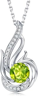 Sterling Silver September Birthstone Necklace for Women Phoenix Necklaces Birthday Anniversary Jewel