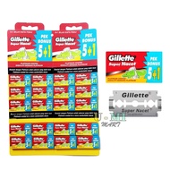 GILLETTE SUPER NACET RAZOR BLADES (5+1 BLADES)