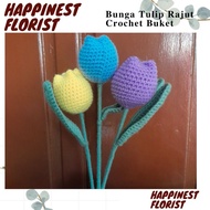Tulip Crochet Flower Bucket Crochet Tulip Flower Arugumi Crochet Flower Bouquet