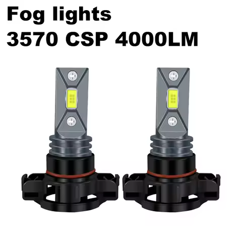 2x H16 5202 PS19W PSX24W 2504 H7 9006 HB4 HB3 9005 H11 H8 H9 3570 LED 4000LM Auto Fog Lamp Car Anti 