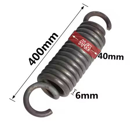 6x40x400 Industrial Extension Spring Wire 6mm OD 40mm Length 400mm Spring Steel Heavy Duty Tension S