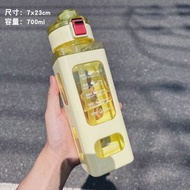 （活力黃）夏季大容量運動水壺 高顏值便攜吸管杯