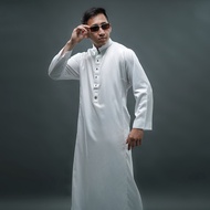 PUTIH Men's White Aryan Muslim Robe Robe Shams