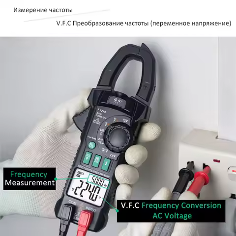 Digital Clamp Meter FY215/FY217/FY219 Universal Meter 600A AC Voltage Multimeter Ammeter NCV Ohm Hz 