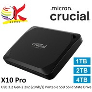 CRUCIAL X10 PRO EXT SSD USB 3.2 GEN-2 (20GB/S) EXTERNAL PORTABLE SOLID SATE DRIVE  - 1TB / 2TB / 4TB