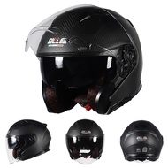 GILLE GHC AH08 Carbon Dual Visor Half Face Motorcycle Helmet